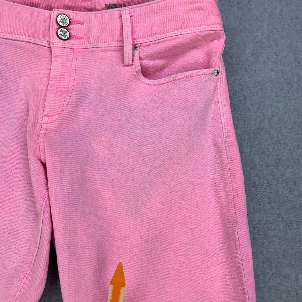 Lilly Pulitzer Worth Skinny Mini Jeans Womens 12 Pink Low Rise Stretch 40841 - Picture 14 of 16